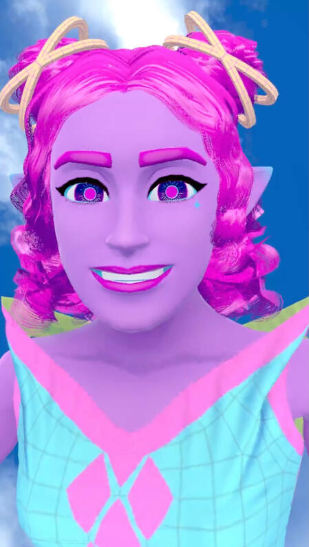 Picture of a 3D alien girl model