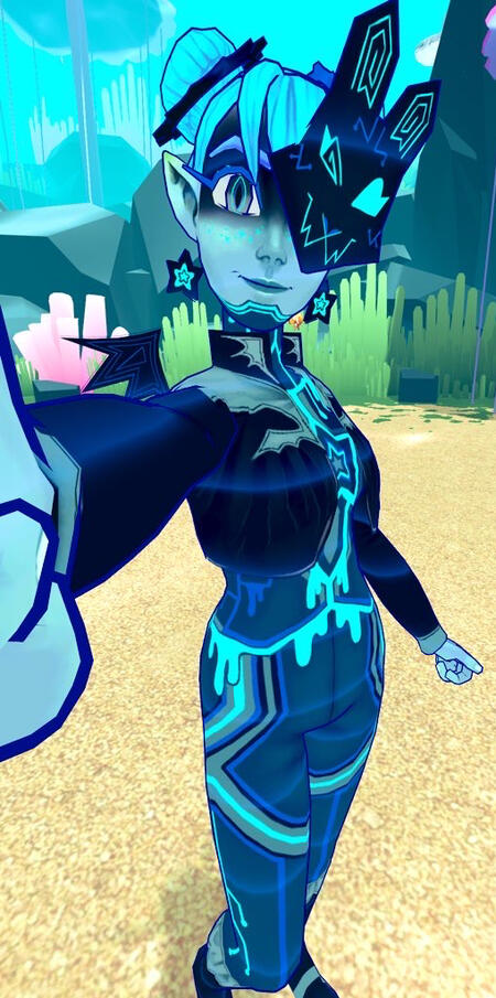 Picture of a 3D alien girl model
