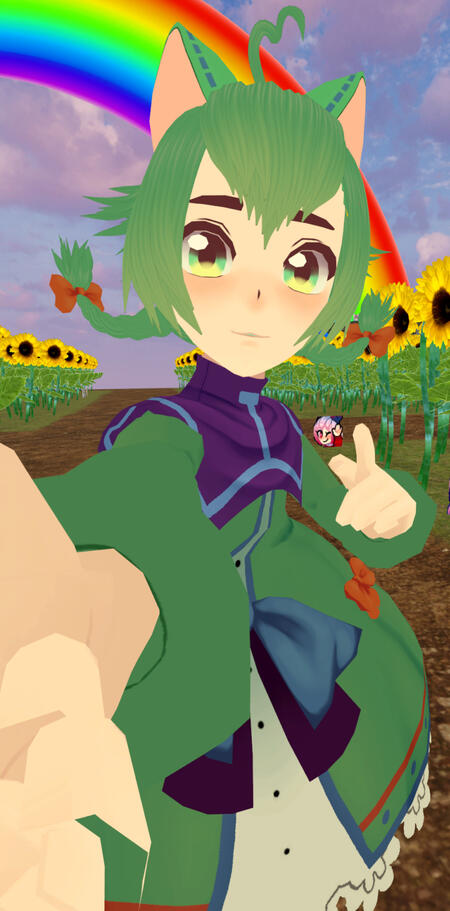Picture of a 3D cat girl model